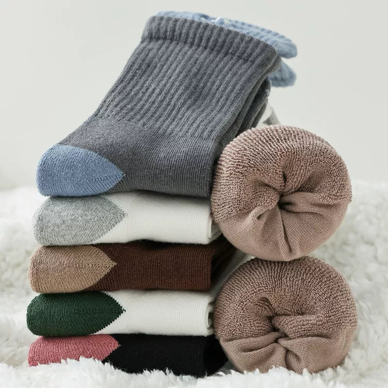 Autumn And Winter Thickened Mid-Tube Socks Double-Layer Spliced Long Socks For Women Korean Version Ins Trendy Brand Double Ruffled Letter Cotton Socks