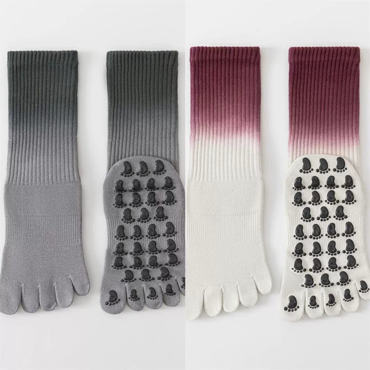 Findszx | Women’s Lightweight Five-Toe Yoga Socks with Grip for Pilates & Indoor Training