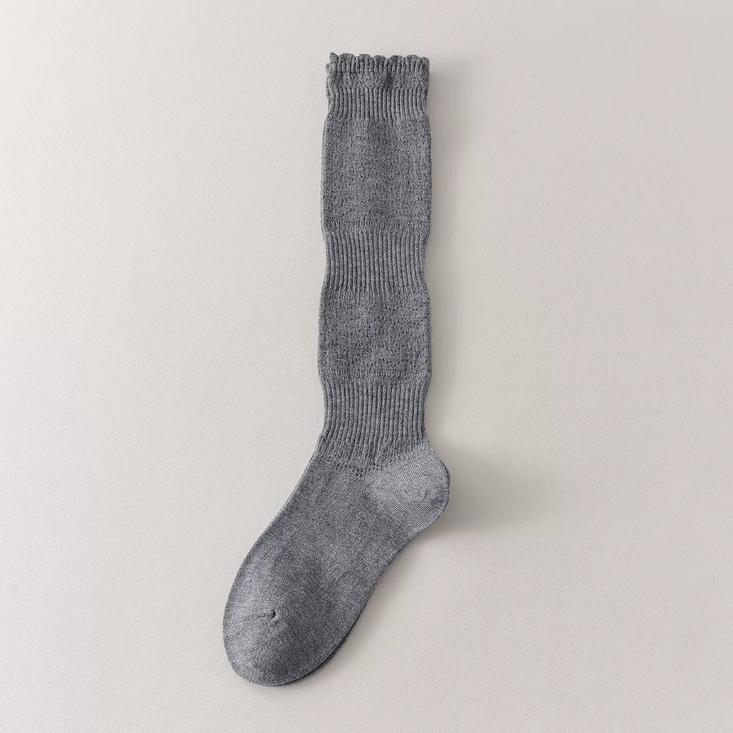 Findszx | Women’s Merino Wool Lace Calf Socks with Open-Knit Texture for Everyday Fashion Wear