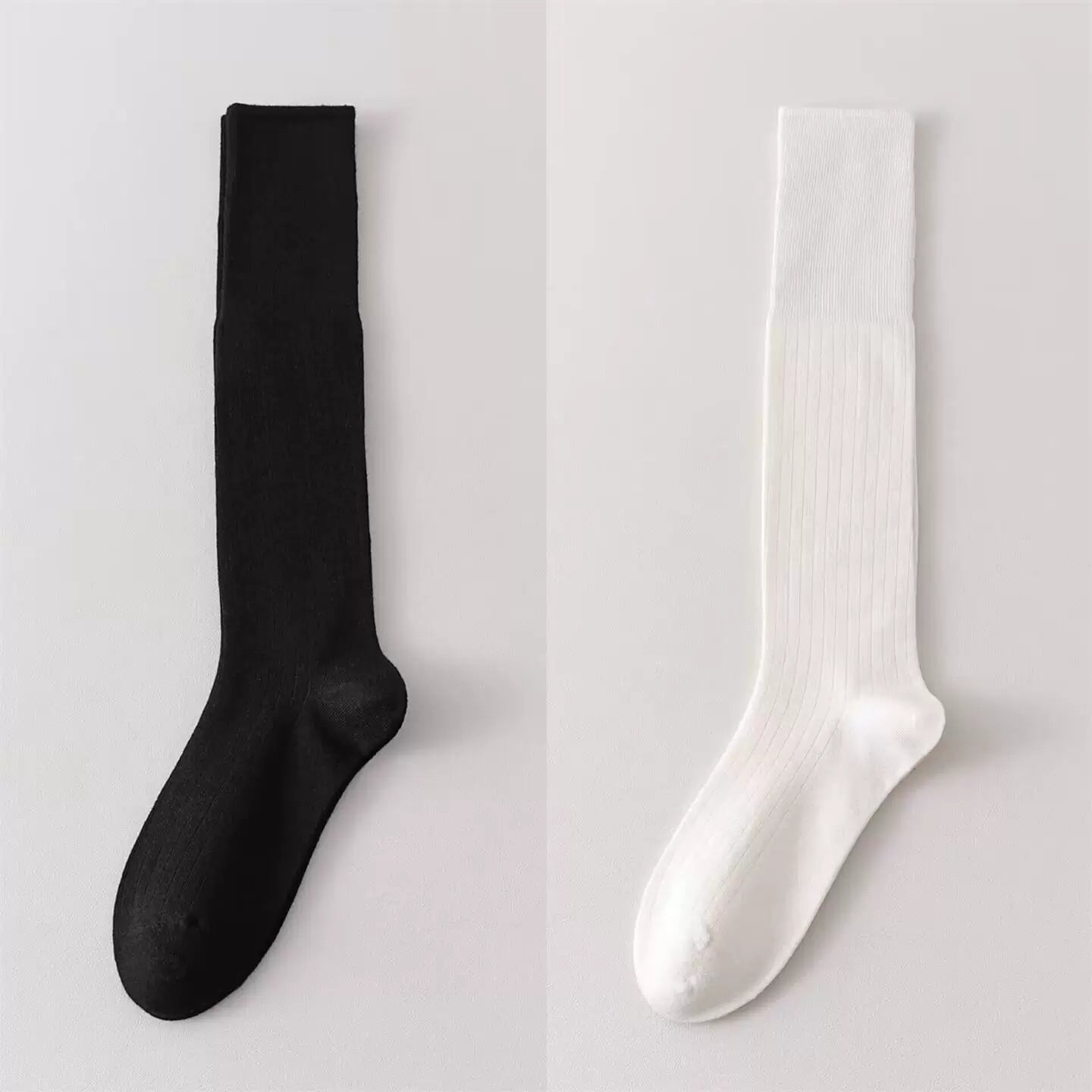 Findszx | Women’s Lightweight Wool-Blend Calf Socks in Solid Colors for Spring & Autumn Wear