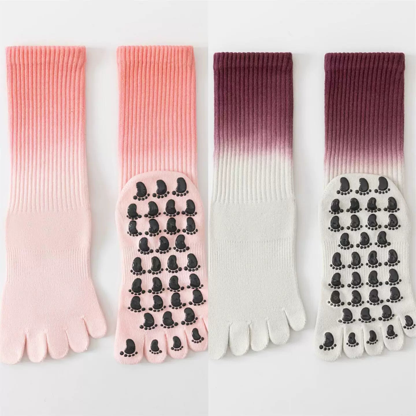 Findszx | Women’s Lightweight Five-Toe Yoga Socks with Grip for Pilates & Indoor Training