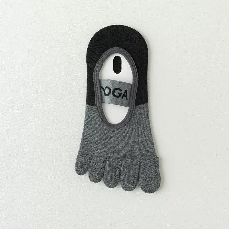 Findszx | Women’s Open-Heel Split-Toe Yoga Socks with Grip for Pilates & Dance Practice