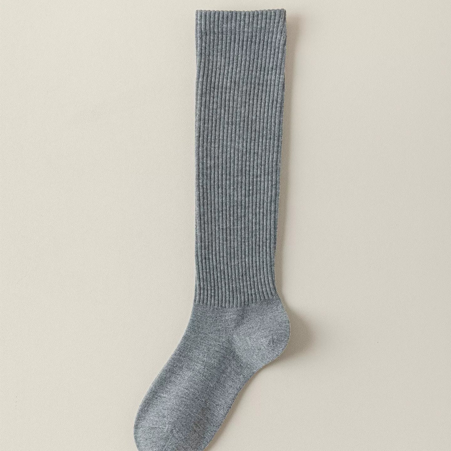 Findszx | Women’s Warm Wool-Blend Knee-High Socks with Striped Design for Autumn & Winter Wear