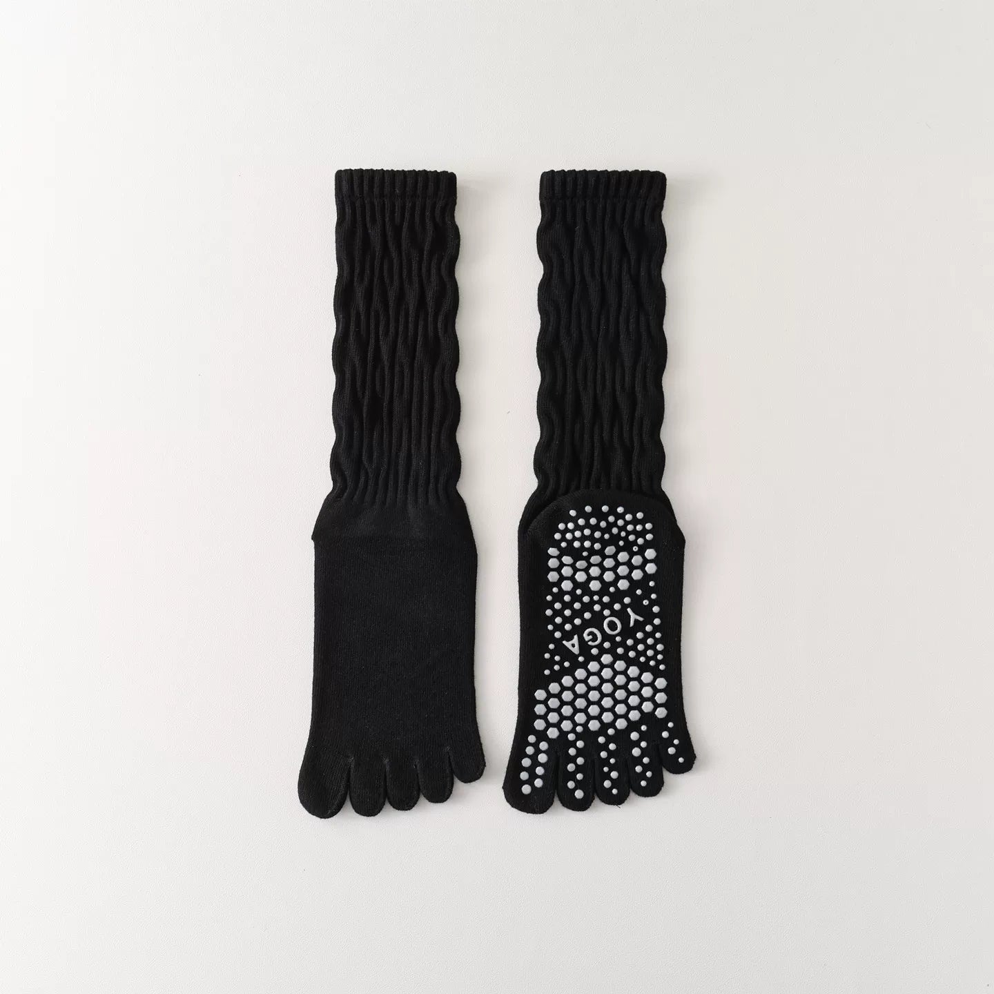 Findszx | Five-Toe Calf Socks for Yoga & Pilates Wear, Clean Minimal Design, Everyday Active Style