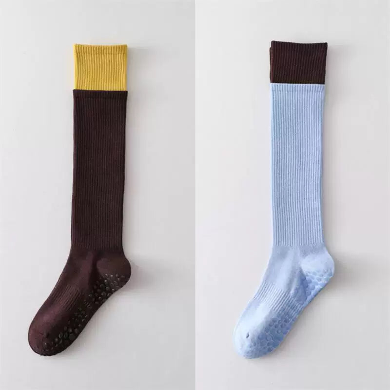 Findszx | Long Calf Yoga Socks with Double-Cuff Design, Indoor Activity & Pilates Wear