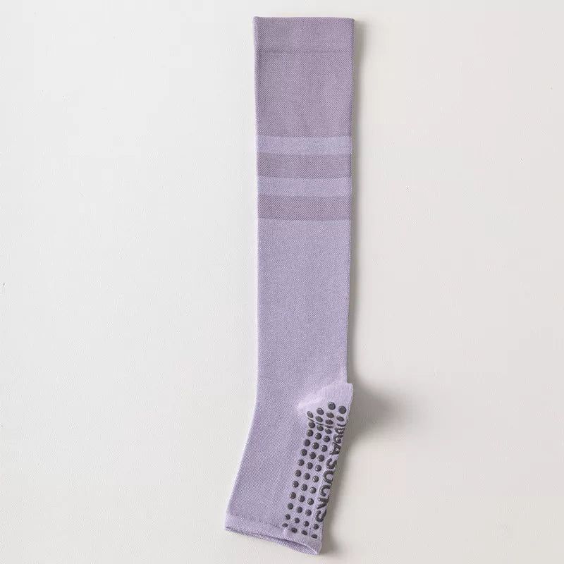 Findszx | Women’s Open-Toe Mid-Calf Yoga Socks with Grip for Pilates & Indoor Fitness