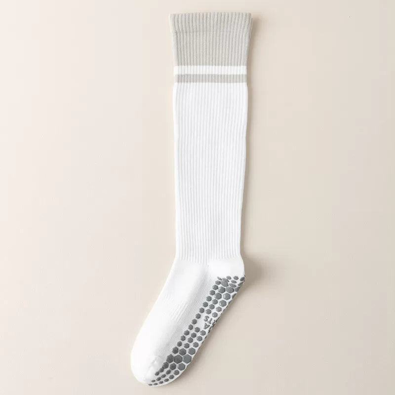 Findszx | Women’s Color-Block Mid-Calf Yoga Socks with Grip for Pilates, Dance & Indoor Fitness