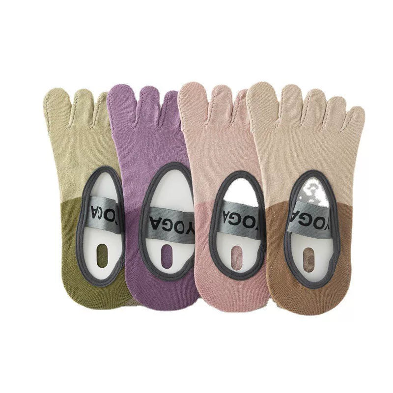 Findszx | Women’s Open-Heel Split-Toe Yoga Socks with Grip for Pilates & Dance Practice