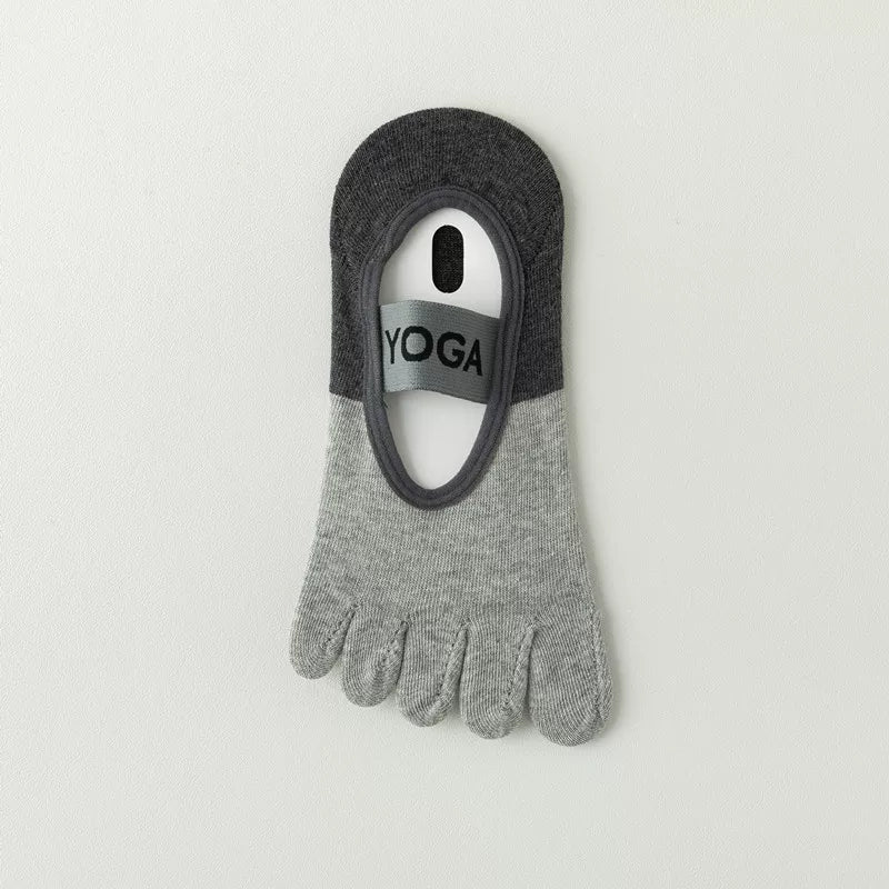 Findszx | Women’s Open-Heel Split-Toe Yoga Socks with Grip for Pilates & Dance Practice