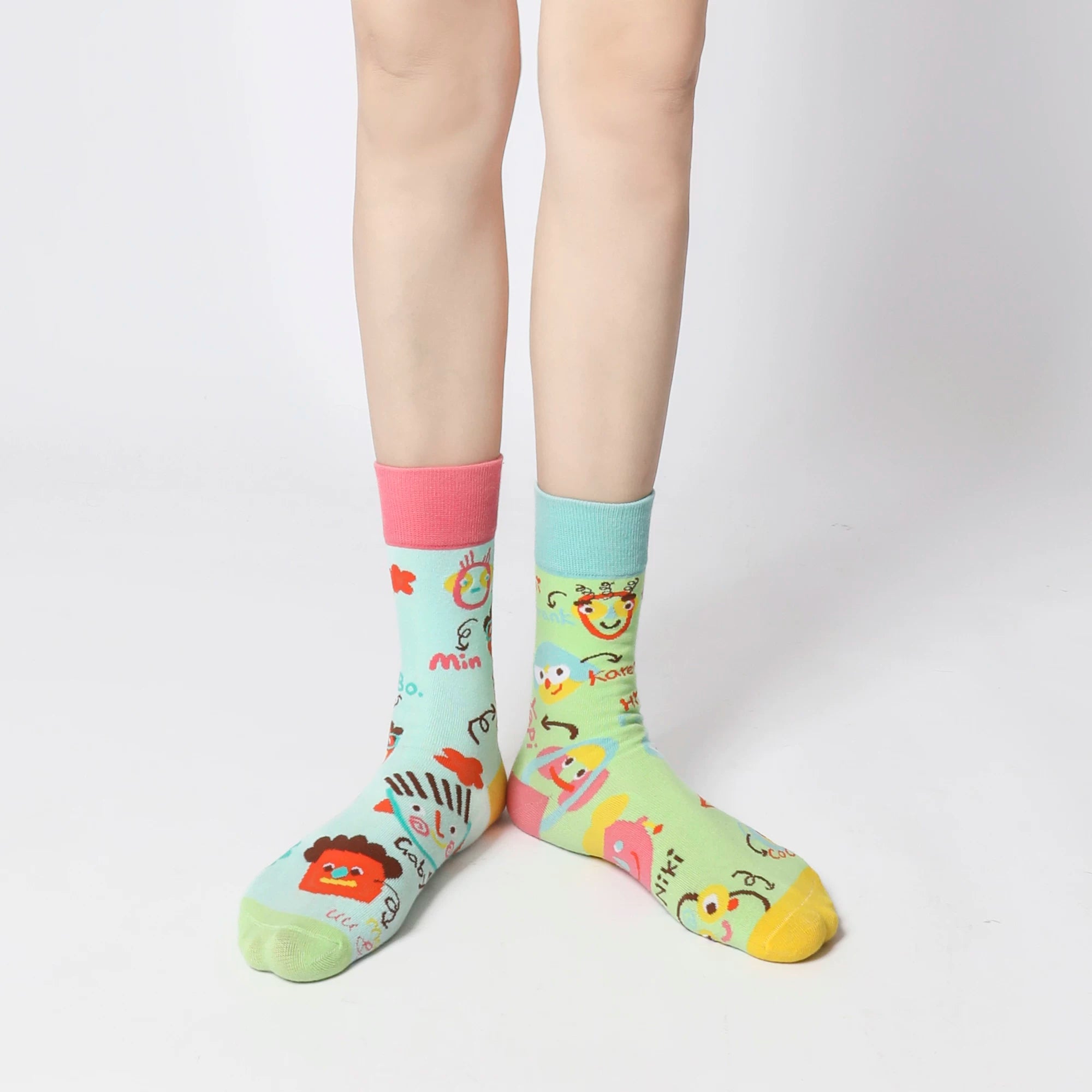Findszx | Women’s Asymmetrical Mid-Calf Cotton Socks with Modern Design for Everyday Wear