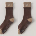 Findszx | Women’s Cushioned Mid-Calf Cotton Yoga Socks with Grip for Pilates & Indoor Fitness