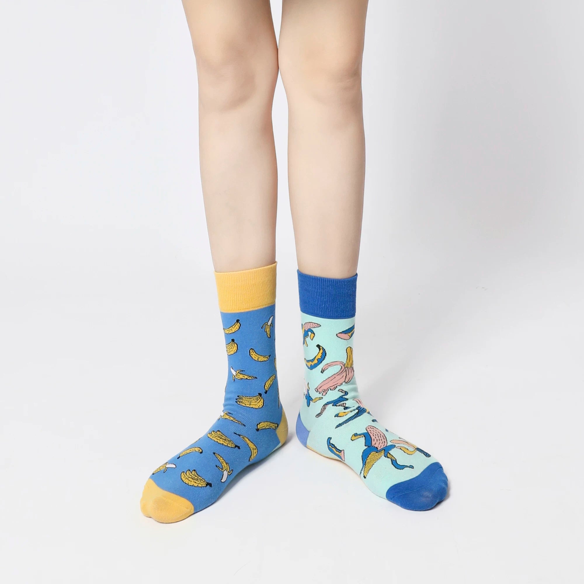 Findszx | Women’s Asymmetrical Mid-Calf Cotton Socks with Modern Design for Everyday Wear