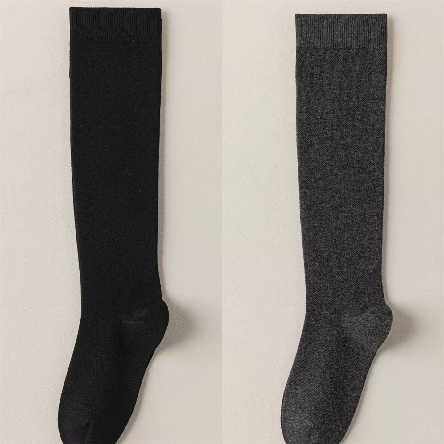 Findszx | Lightweight Solid Color Long Calf Socks for Everyday Wear, Slim Fit Tube Design, Spring & Autumn Use