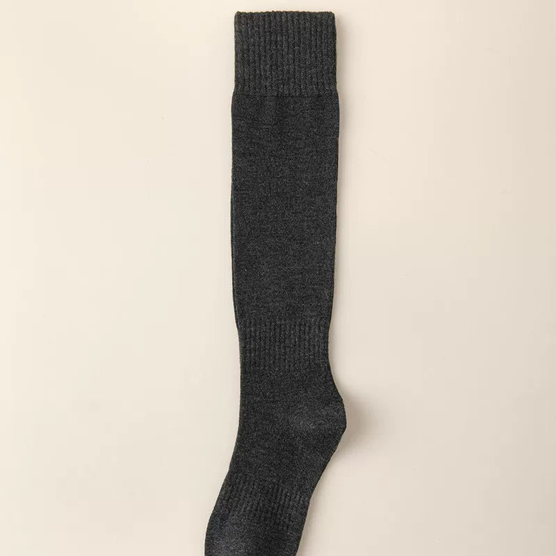 Findszx | Women’s Wool-Blend Long Calf Socks in Solid Colors for Autumn & Winter Wear