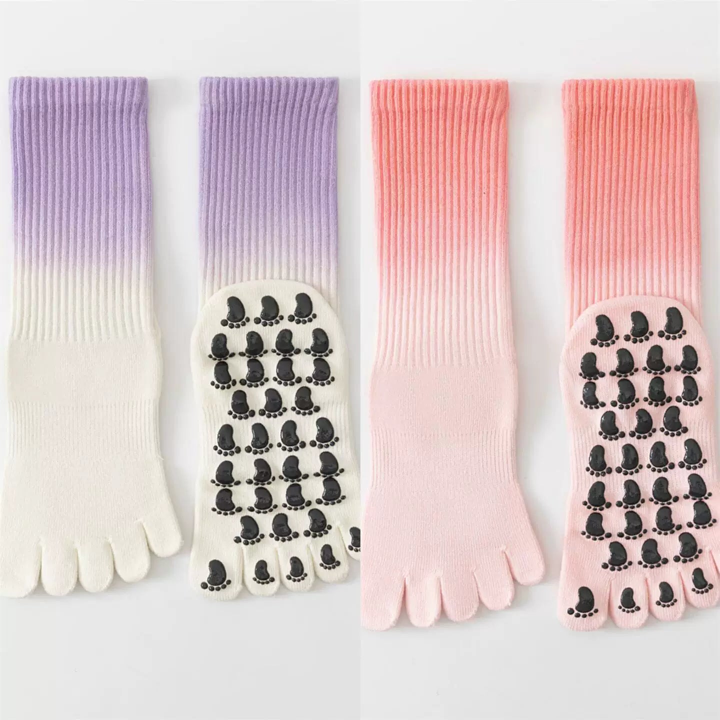 Findszx | Women’s Lightweight Five-Toe Yoga Socks with Grip for Pilates & Indoor Training