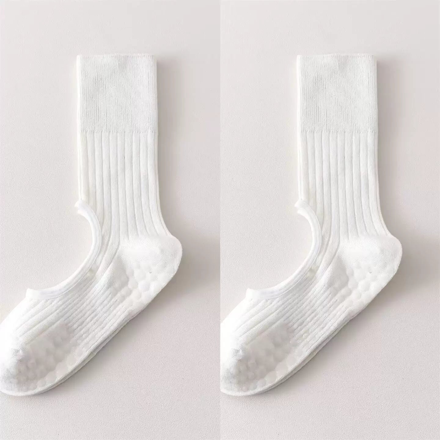 Findszx | Women’s Backless Ballet-Inspired Mid-Calf Yoga Socks with Grip for Pilates & Dance