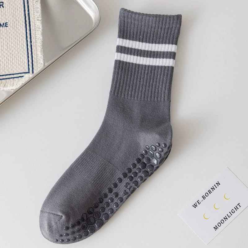 Findszx | Women’s Solid Color Mid-Calf Yoga Socks with Grip for Pilates & Indoor Fitness