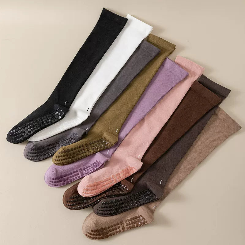 Findszx | Women’s Mid-Calf Yoga Socks with Grip for Pilates, Dance & Indoor Fitness