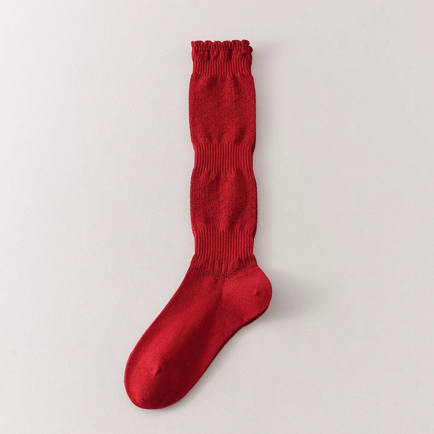 Findszx | Women’s Merino Wool Lace Calf Socks with Open-Knit Texture for Everyday Fashion Wear