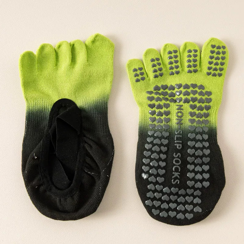 Findszx | Women’s Strapped Five-Toe Yoga Socks with Grip for Pilates, Dance & Indoor Fitness