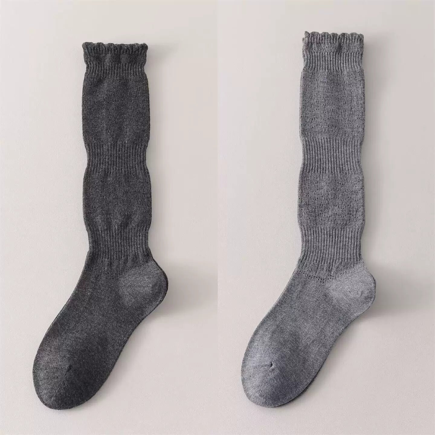 Findszx | Women’s Merino Wool Lace Calf Socks with Open-Knit Texture for Everyday Fashion Wear