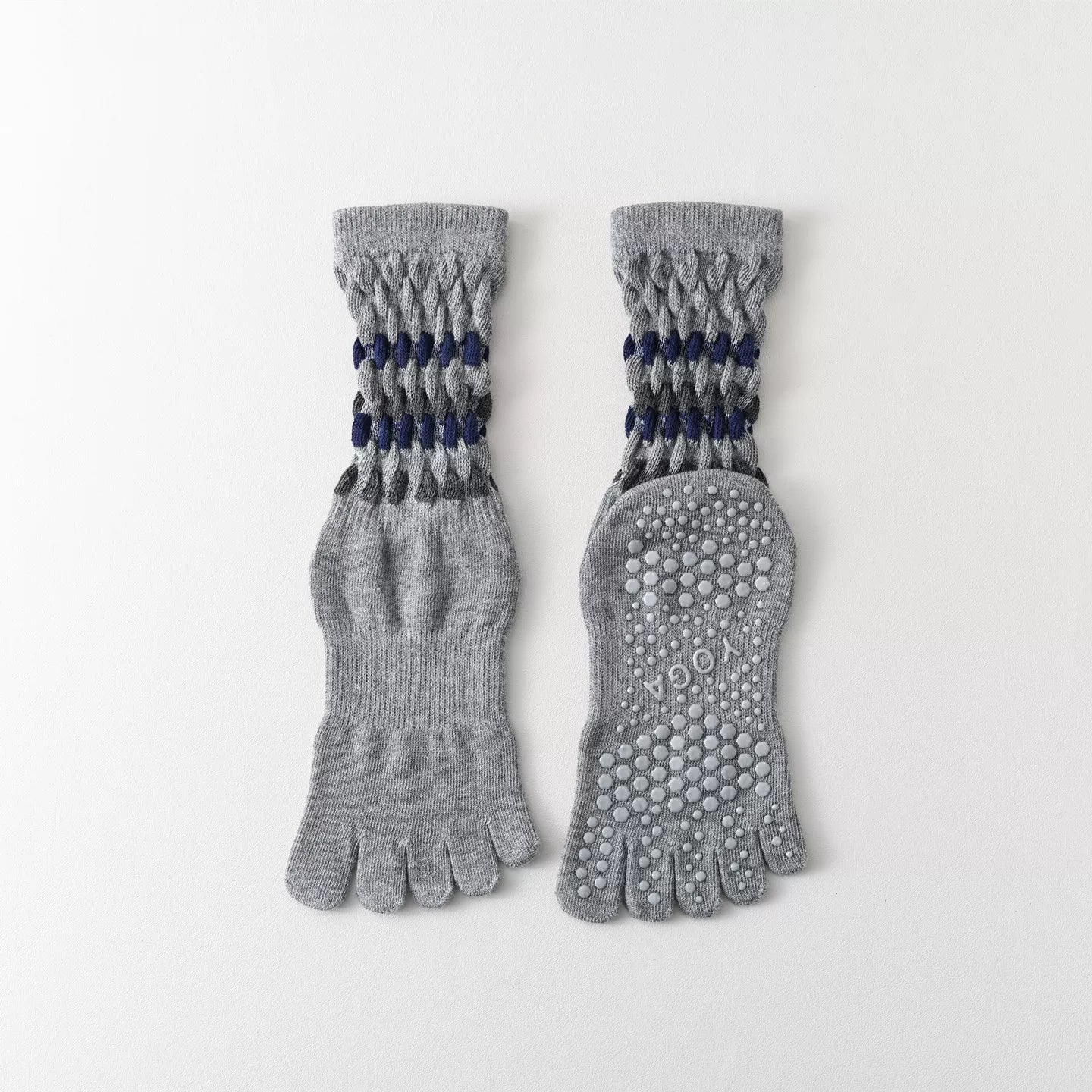 Findszx | Women’s Cotton Five-Toe Yoga Socks with Grip for Pilates, Studio Training & Indoor Fitness