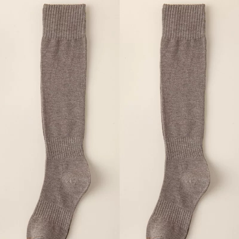 Findszx | Women’s Wool-Blend Long Calf Socks in Solid Colors for Autumn & Winter Wear