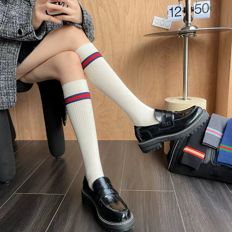 Findszx | Women’s Mid-Calf Cotton Socks in Lightweight Design for Spring & Autumn Wear