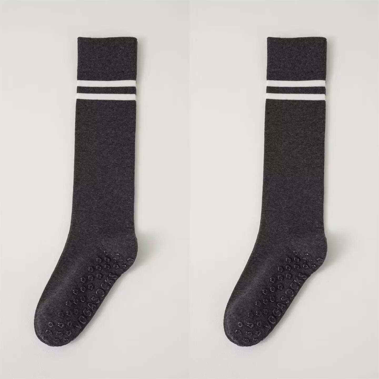 Findszx | Women’s Striped Long-Calf Yoga Socks with Grip for Pilates & Indoor Training