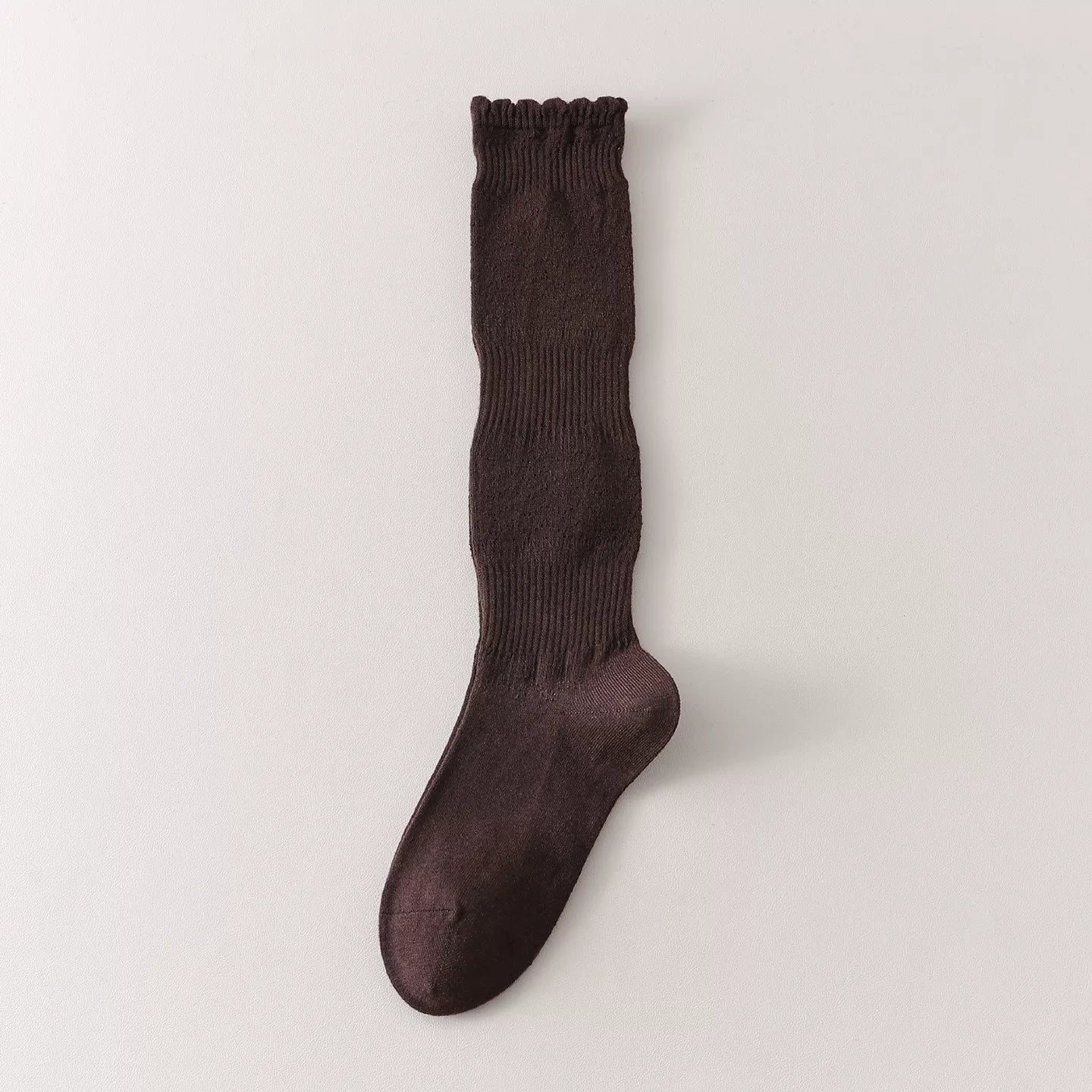 Findszx | Women’s Merino Wool Lace Calf Socks with Open-Knit Texture for Everyday Fashion Wear