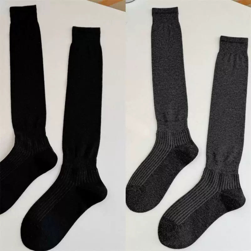 Findszx | Relaxed-Fit Knee-Length Socks for Women, Solid Color Design, Spring & Summer Everyday Style