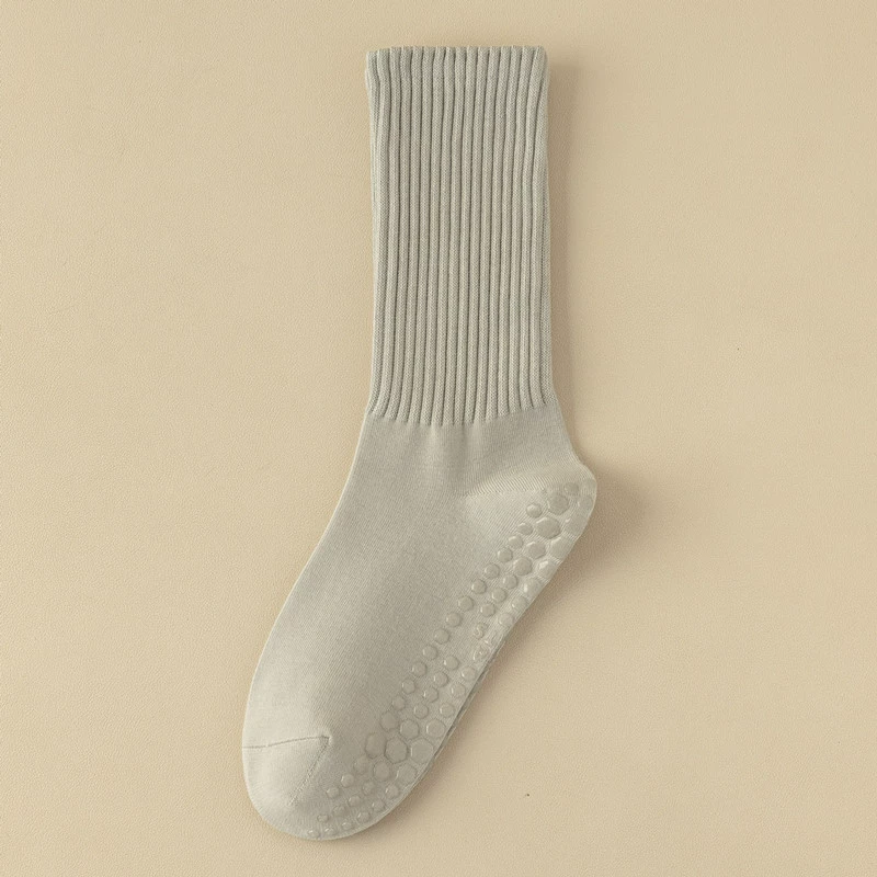 Findszx | Women’s Solid Color Mid-Calf Yoga Socks with Grip for Pilates & Indoor Fitness