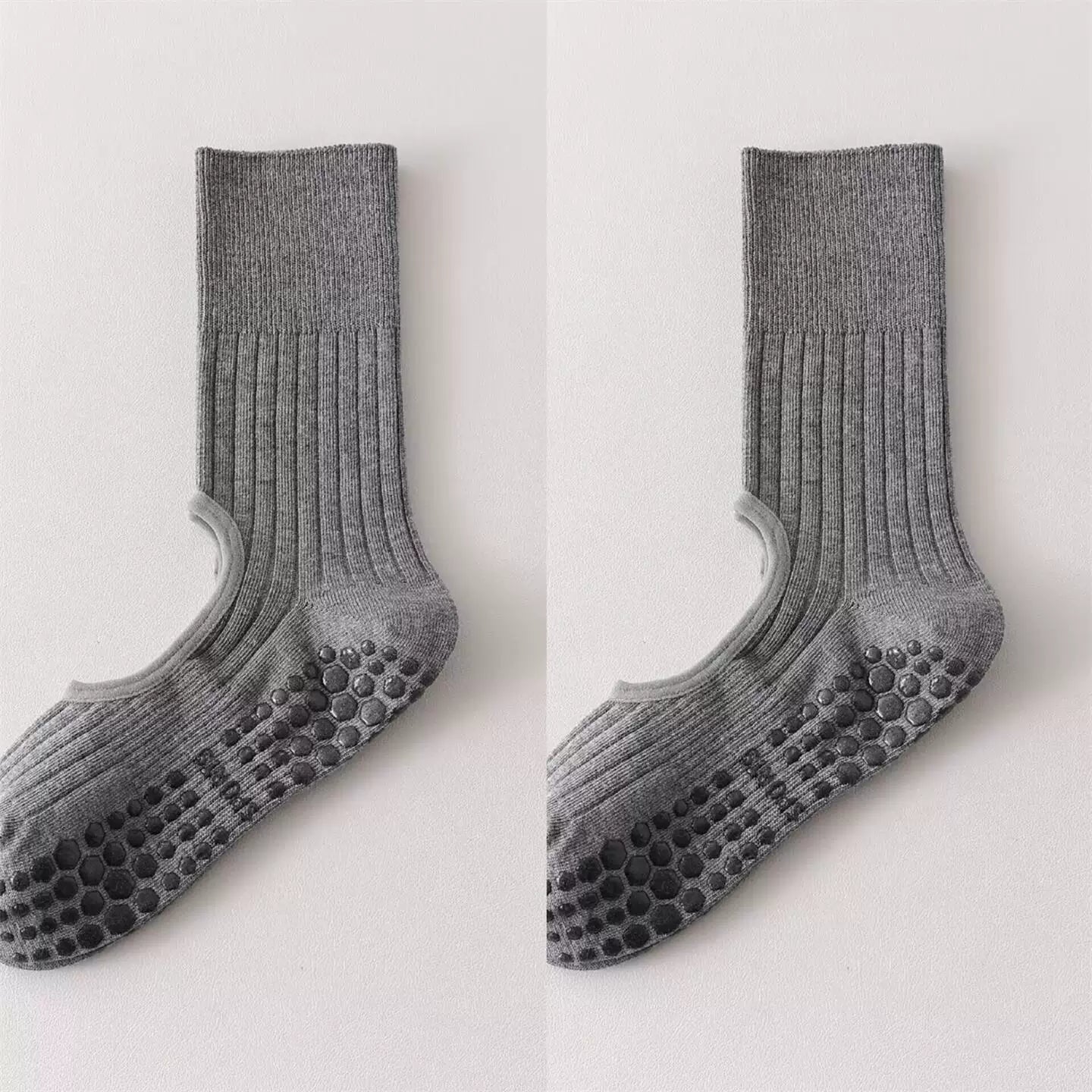 Findszx | Women’s Backless Ballet-Inspired Mid-Calf Yoga Socks with Grip for Pilates & Dance