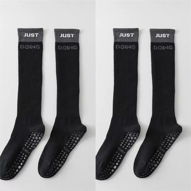 Findszx | Women’s Mid-Calf Cotton Yoga Socks with Grip for Pilates, Studio Training & Indoor Workouts
