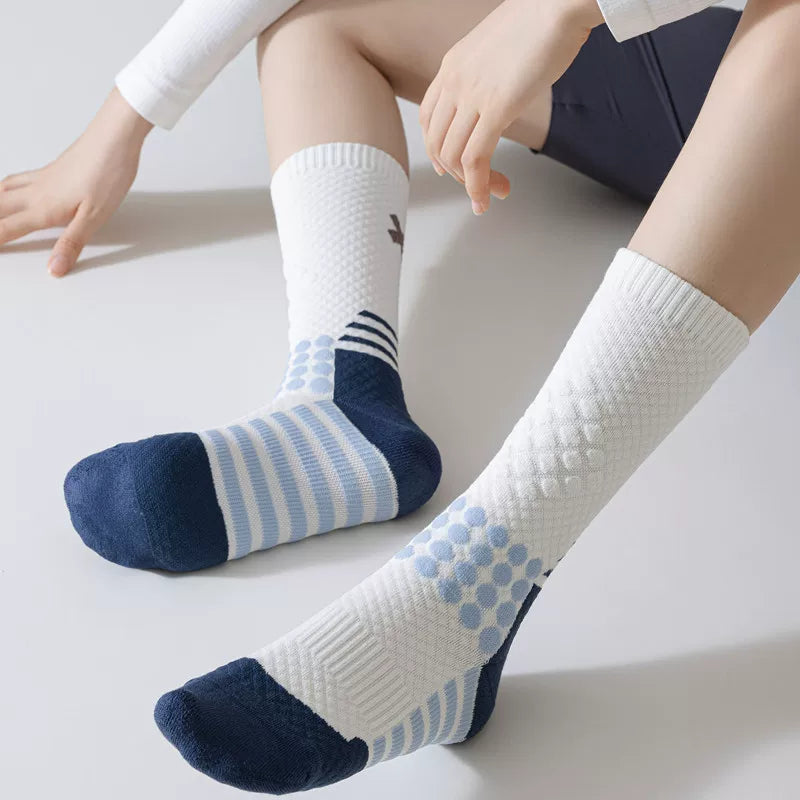 Findszx | Women’s Cushioned Mid-Calf Cotton Sports Socks for Indoor Fitness & Daily Training
