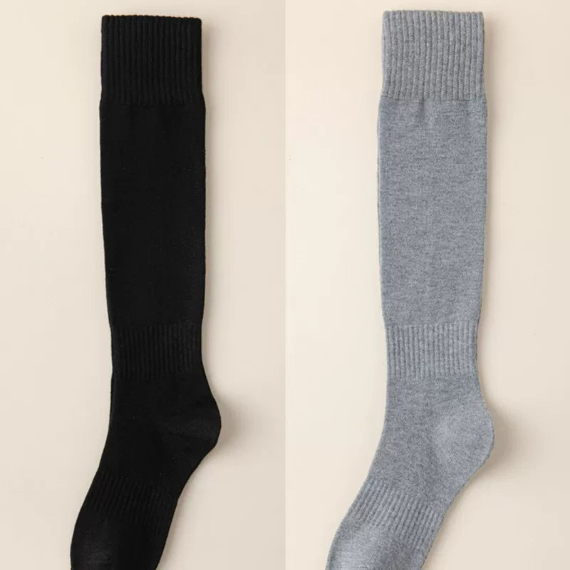 Findszx | Women’s Wool-Blend Long Calf Socks in Solid Colors for Autumn & Winter Wear