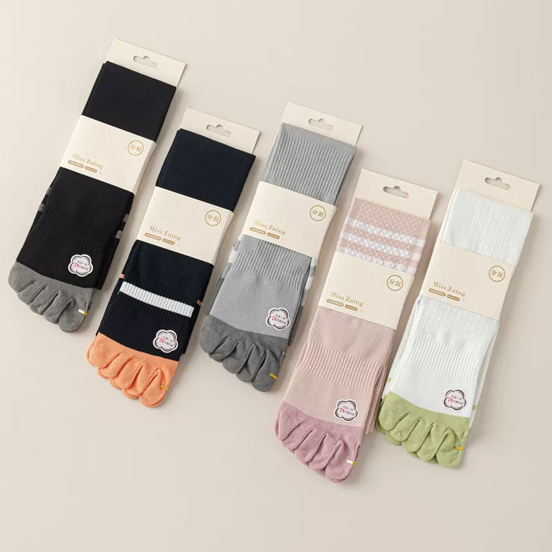 Findszx | Women’s Five-Toe Calf Socks for Spring & Autumn Indoor Fitness and Everyday Wear