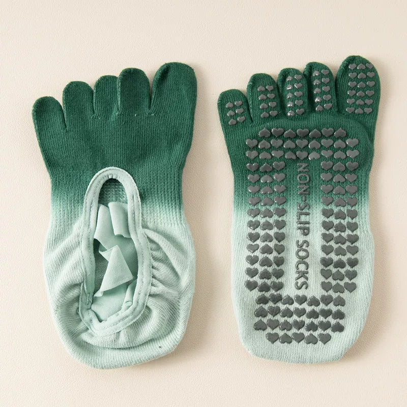 Findszx | Women’s Strapped Five-Toe Yoga Socks with Grip for Pilates, Dance & Indoor Fitness