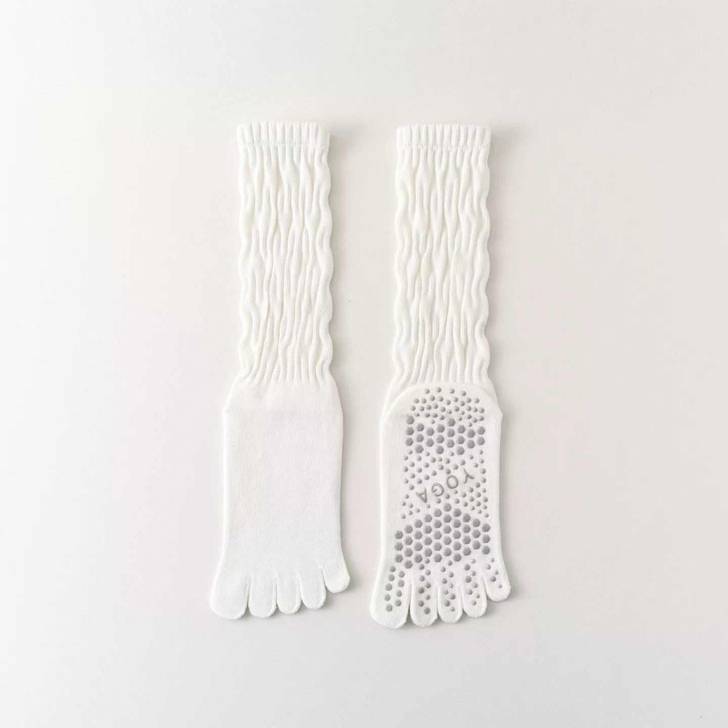 Findszx | Five-Toe Calf Socks for Yoga & Pilates Wear, Clean Minimal Design, Everyday Active Style