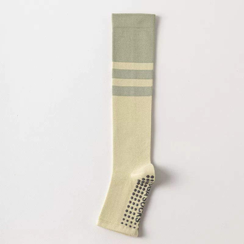 Findszx | Women’s Open-Toe Mid-Calf Yoga Socks with Grip for Pilates & Indoor Fitness