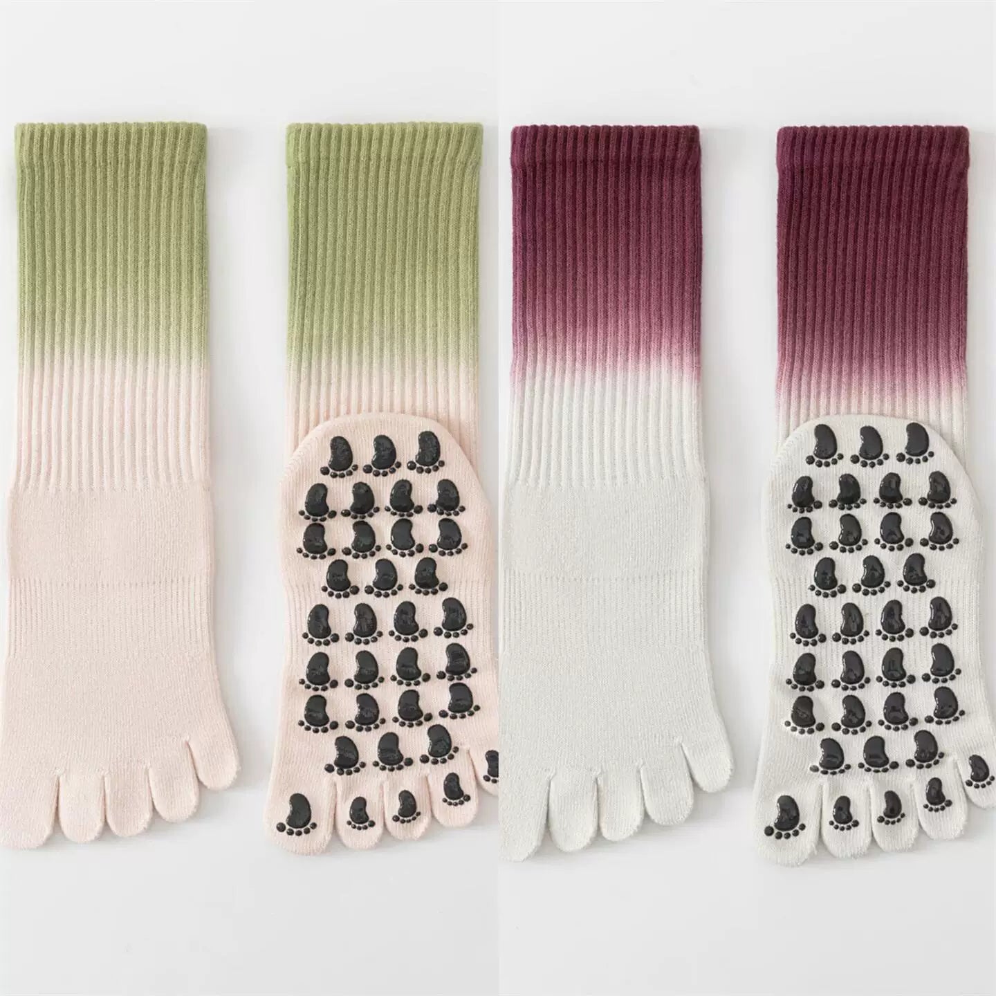 Findszx | Women’s Lightweight Five-Toe Yoga Socks with Grip for Pilates & Indoor Training