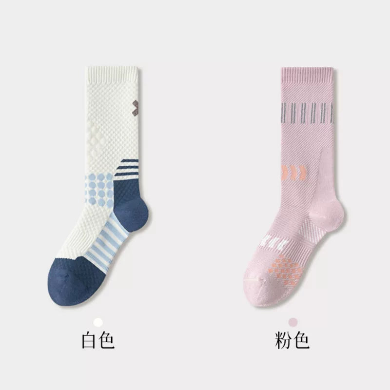 Findszx | Women’s Cushioned Mid-Calf Cotton Sports Socks for Indoor Fitness & Daily Training