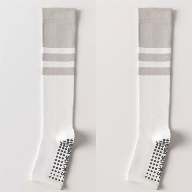 Findszx | Women’s Open-Toe Mid-Calf Yoga Socks with Grip for Pilates & Indoor Fitness