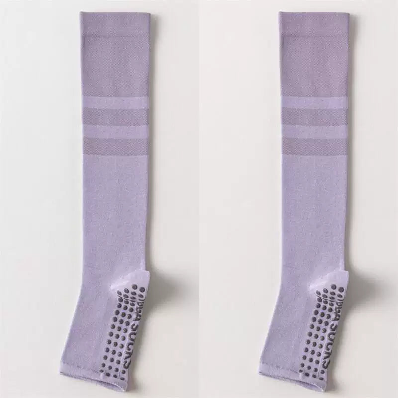 Findszx | Women’s Open-Toe Mid-Calf Yoga Socks with Grip for Pilates & Indoor Fitness