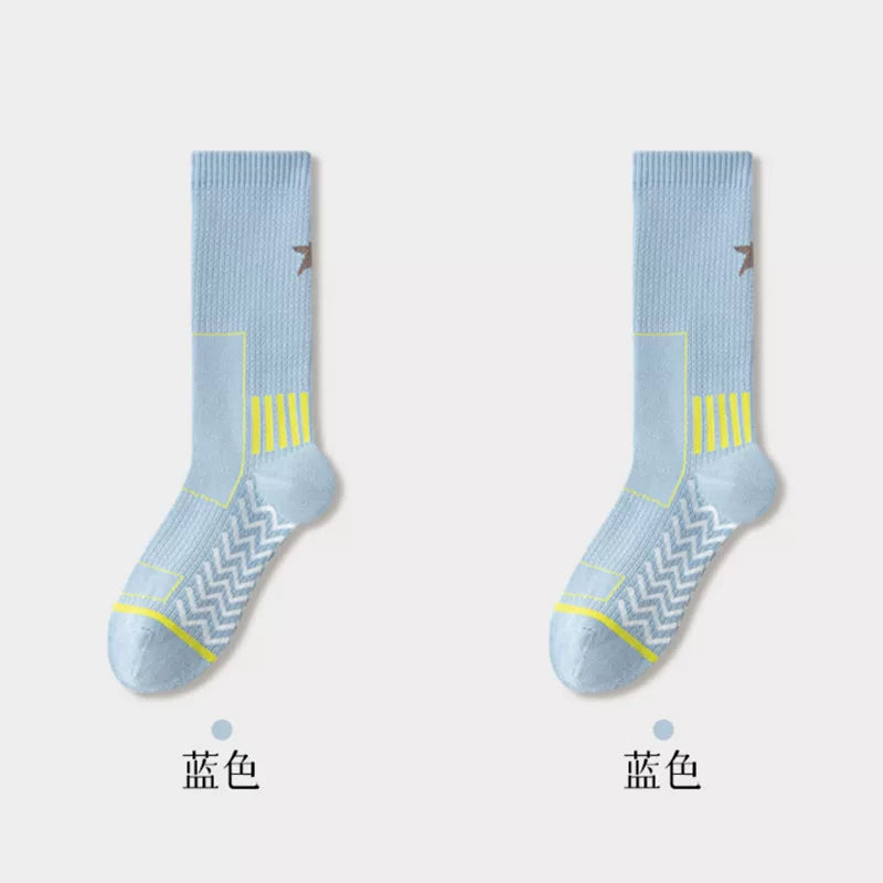 Findszx | Women’s Cushioned Mid-Calf Cotton Sports Socks for Indoor Fitness & Daily Training